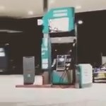 A driver who was drifting at the gas station was arrested.