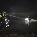 A car entered the Danube at Soroksár