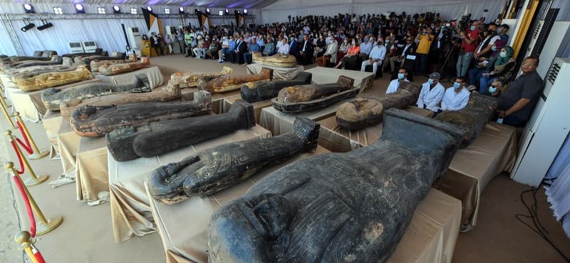 Another 59 intact sarcophagi excavated in Egypt, one of which has already been opened - video