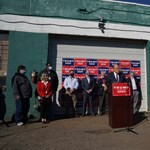 Trump's attorney held a press conference in a suburban parking lot, near auto repair shops and a sex shop.