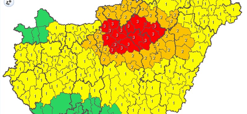 időjárás riasztási térkép Időjárás Riasztási Térkép | Európa Térkép